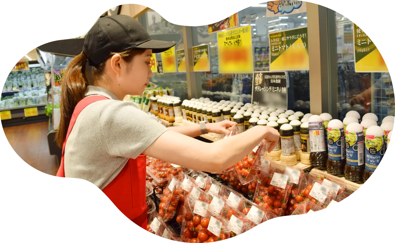 自分で考えた売り場にお客様の反応が得られる喜び